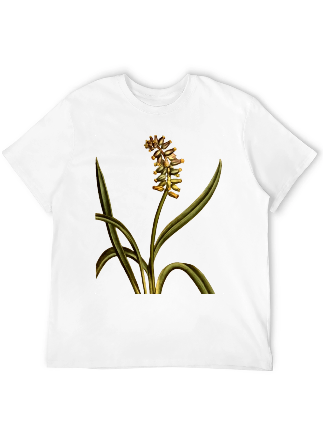 Botanical Floral Print T-Shirt - Black