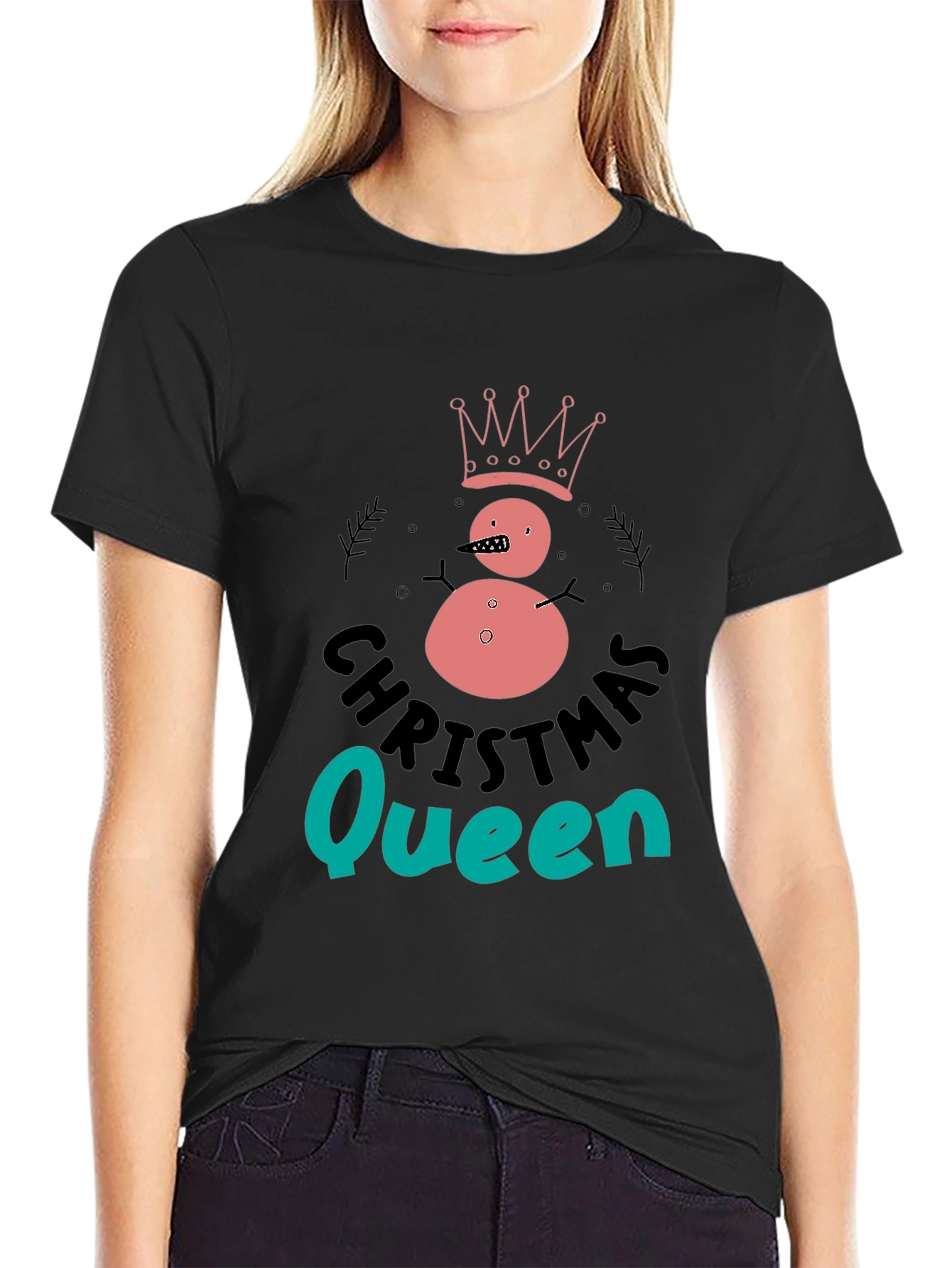Christmas Queen Snowman T-Shirt