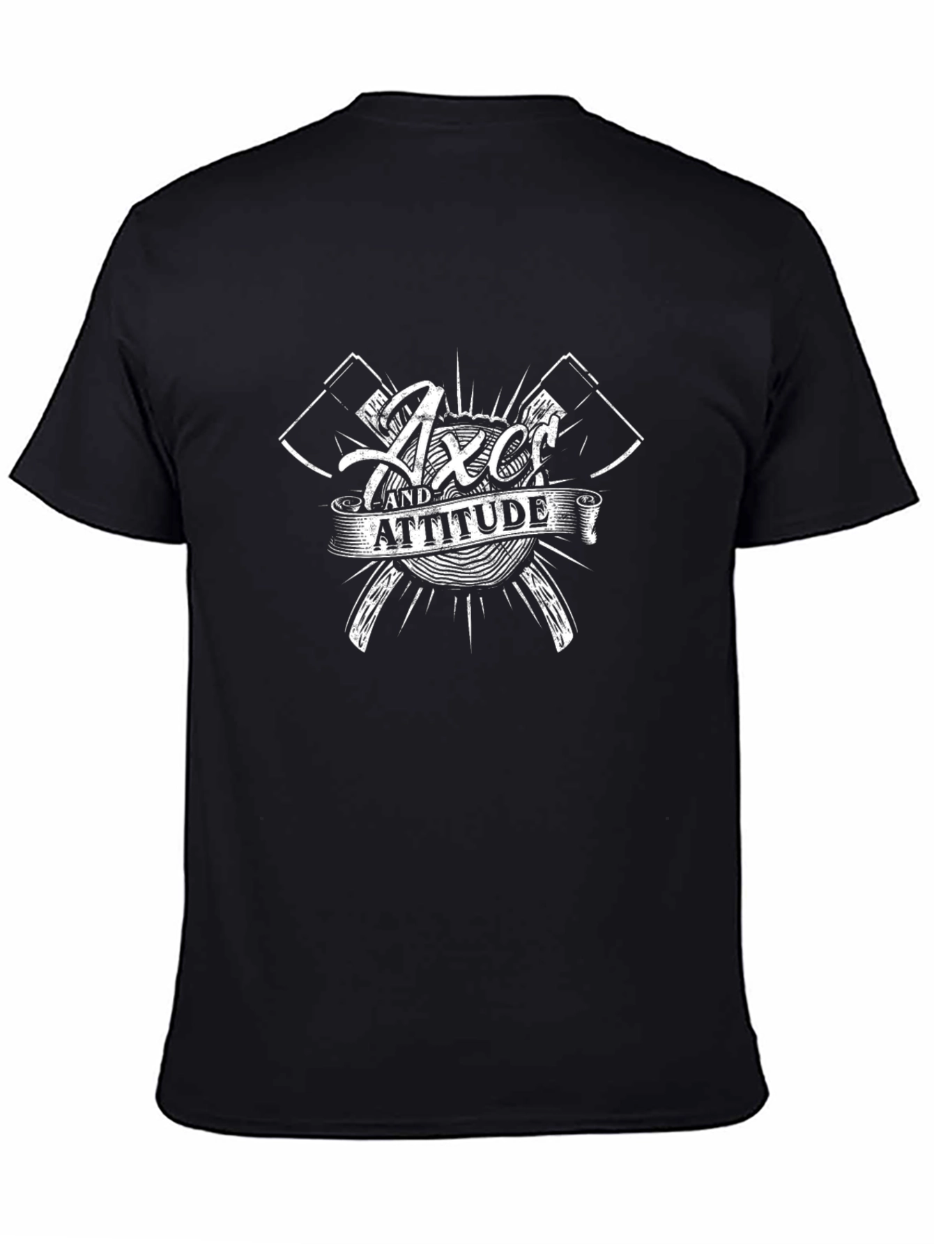Axe and Attitude Graphic Tee - Black