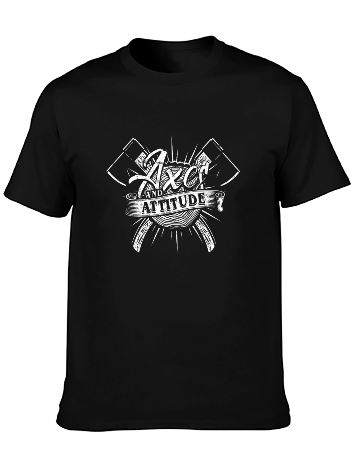 Axe and Attitude Graphic Tee - Black