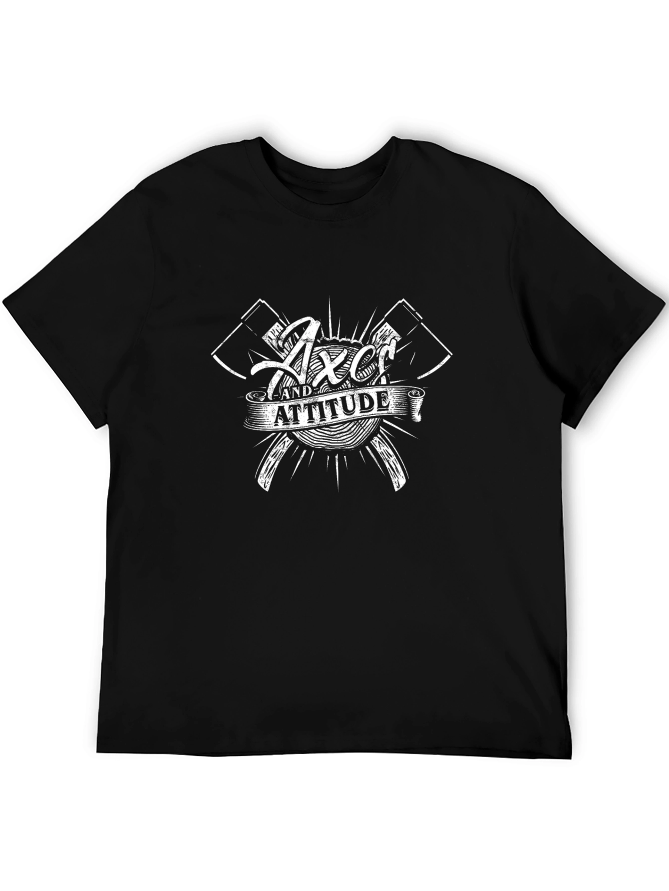 Axe and Attitude Graphic Tee - Black