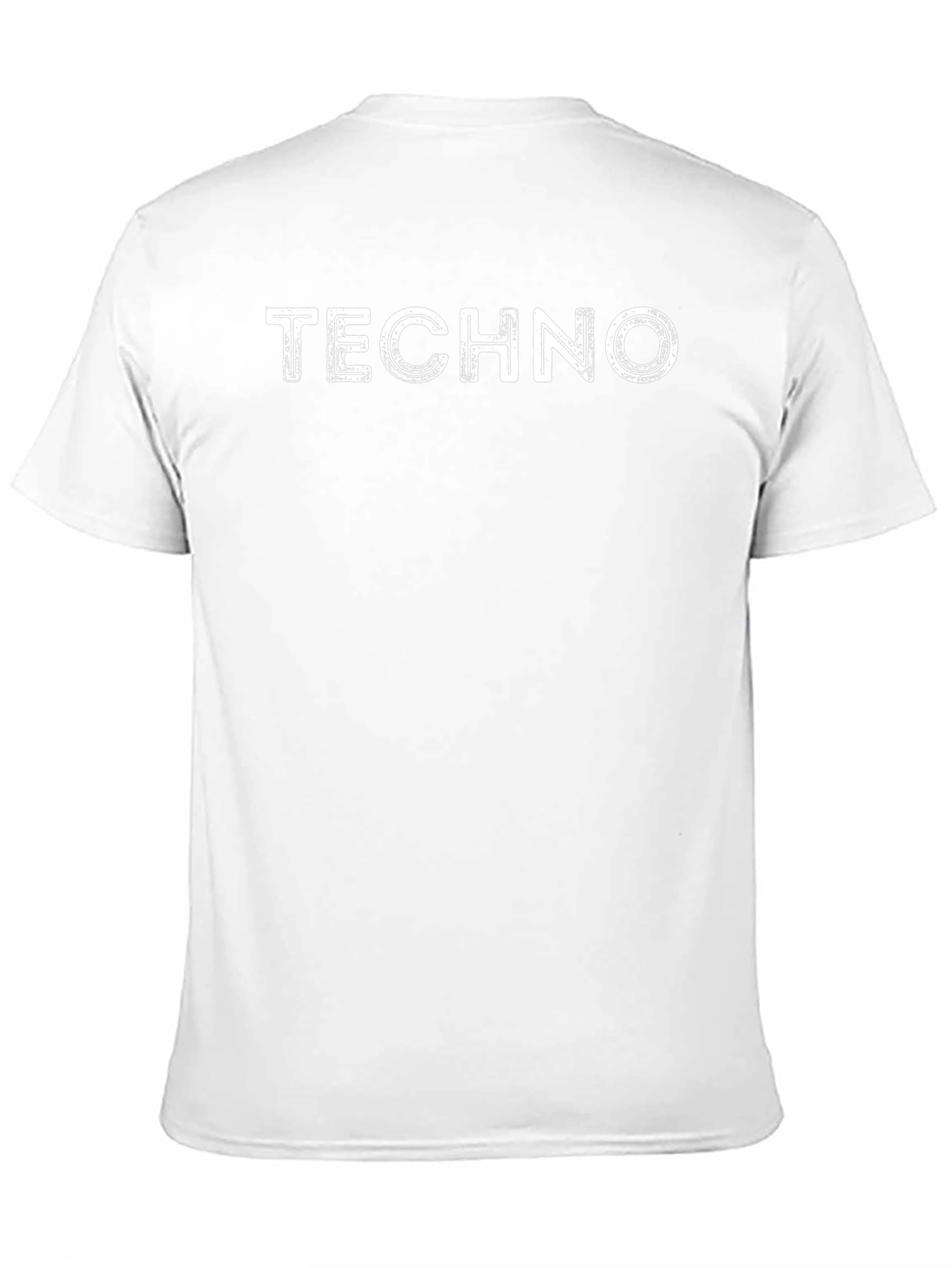 Techno Distressed Graphic Print Black T-Shirt