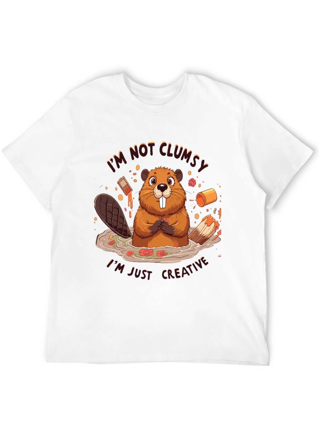 Creative Beaver T-Shirt - Funny Graphic Tee