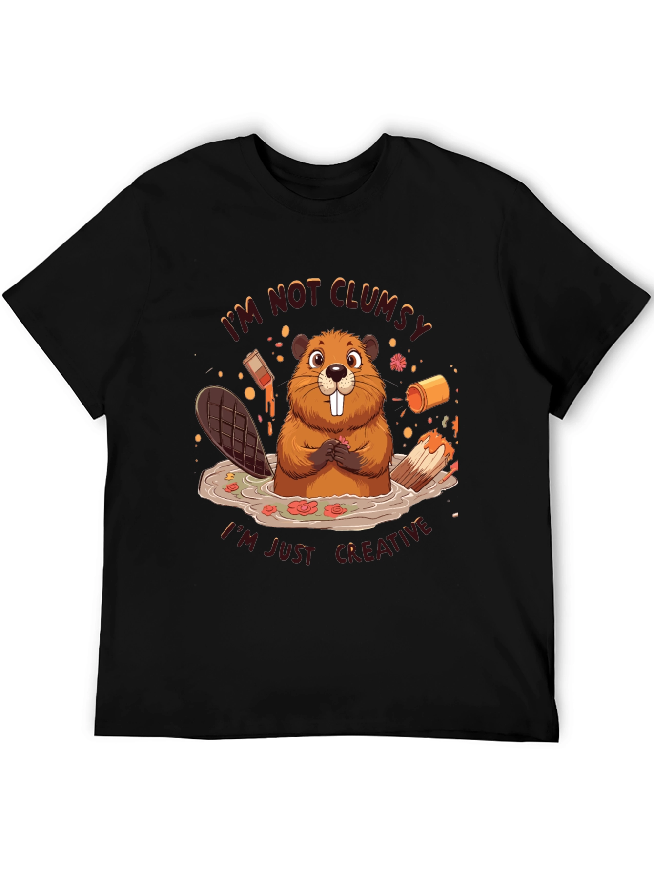 Creative Beaver T-Shirt - Funny Graphic Tee