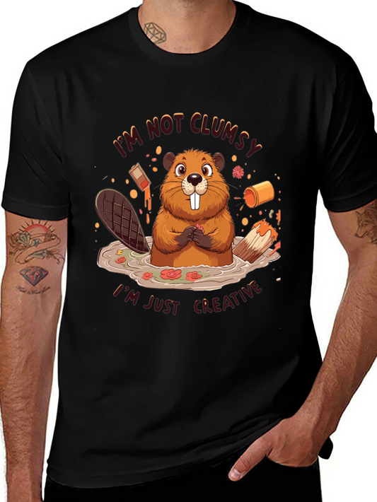 Creative Beaver T-Shirt - Funny Graphic Tee