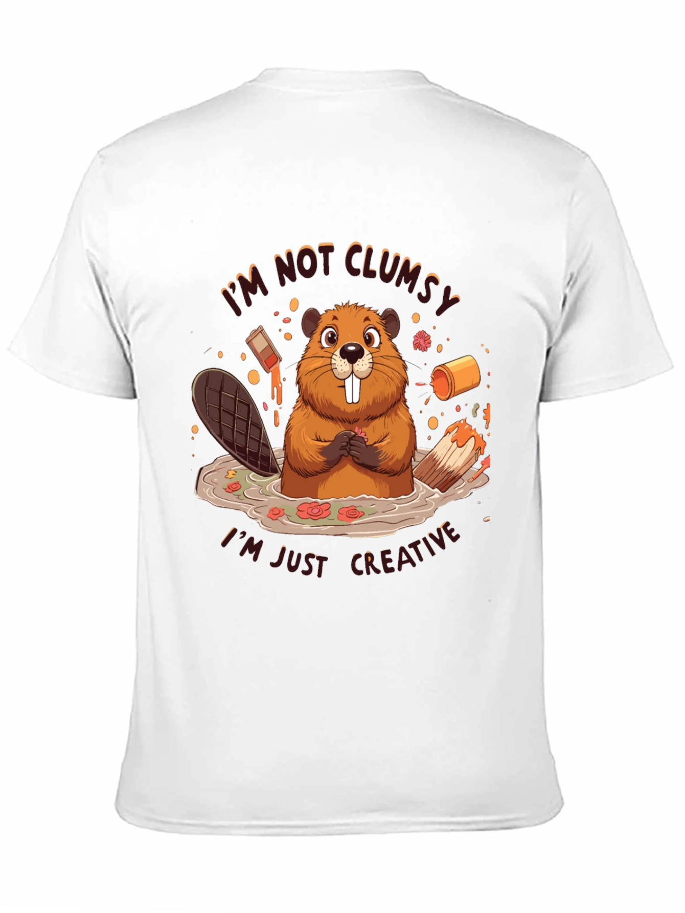 Creative Beaver T-Shirt - Funny Graphic Tee