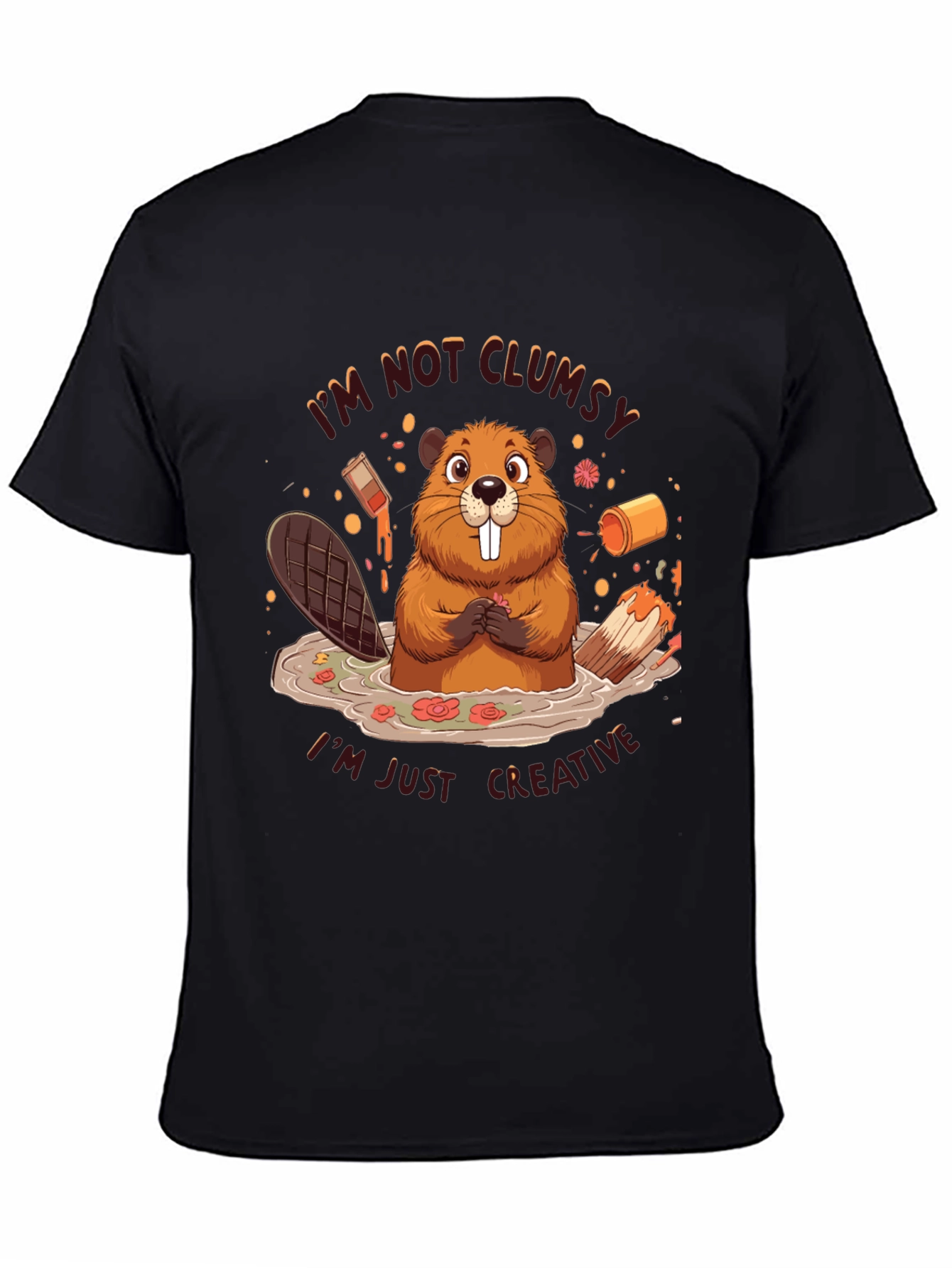 Creative Beaver T-Shirt - Funny Graphic Tee