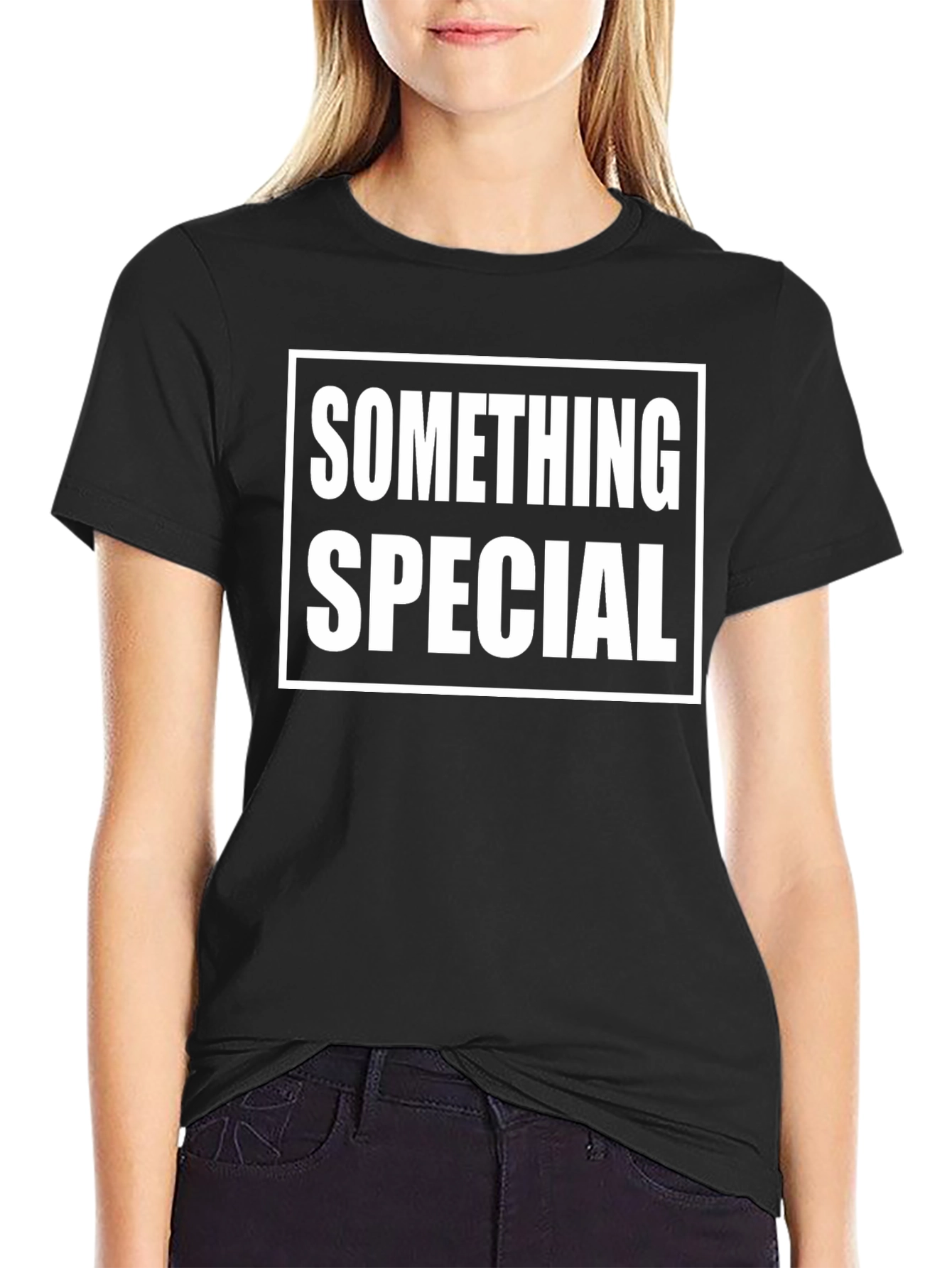 Something Special Graphic Tee - Black Cotton Comfort