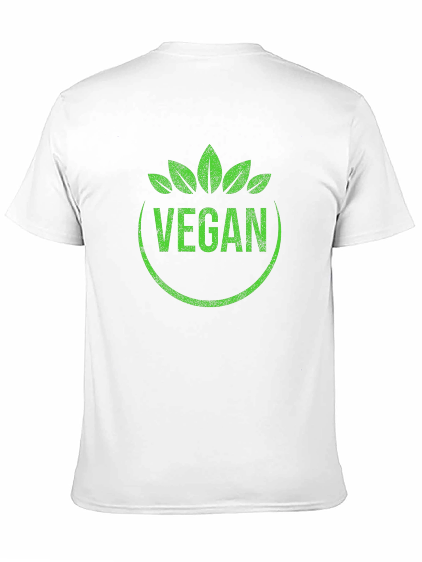 Vegan T-Shirt Green Leaf Circle Graphic Tee
