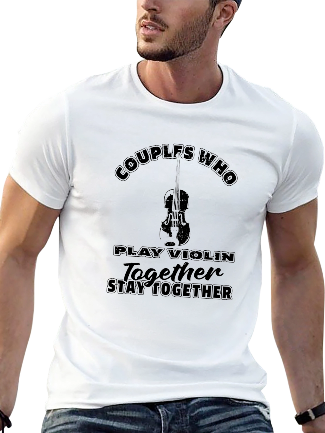 Couples Violin T-Shirt: Play Together Stay Together