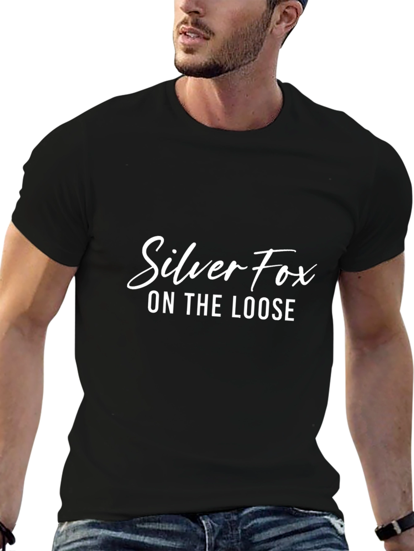 Silver Fox Graphic Tee - Mens Black T-Shirt