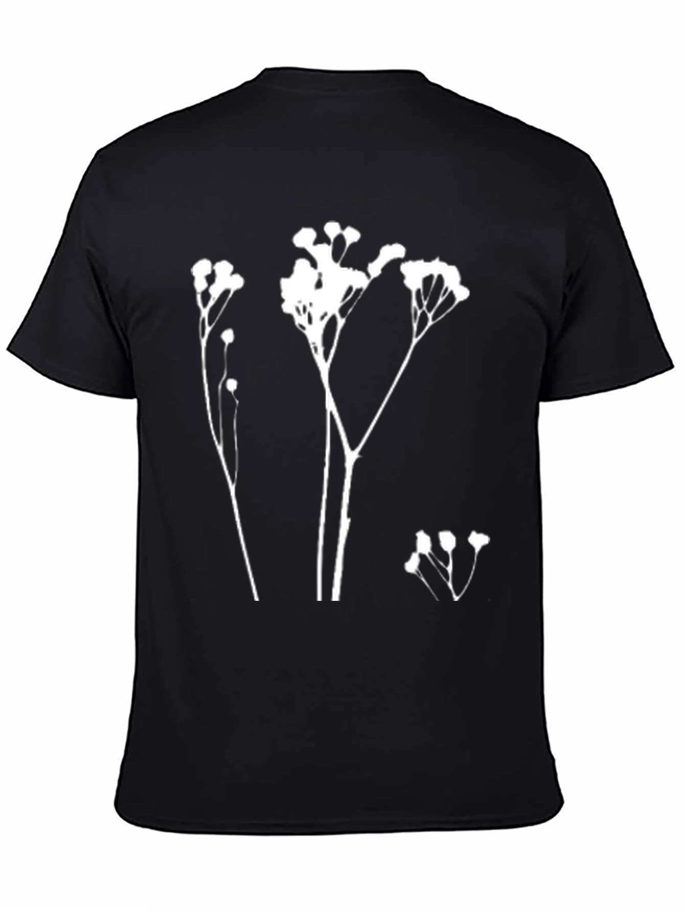 Botanical Print Black T-Shirt