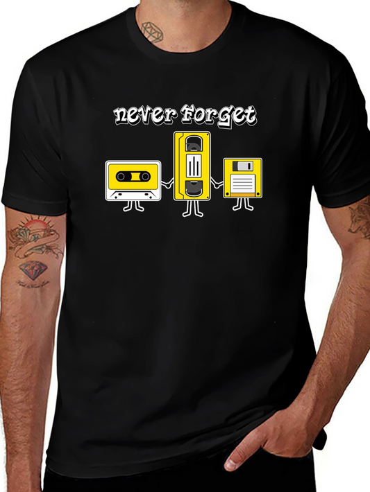 Retro Media Never Forget Graphic T-Shirt