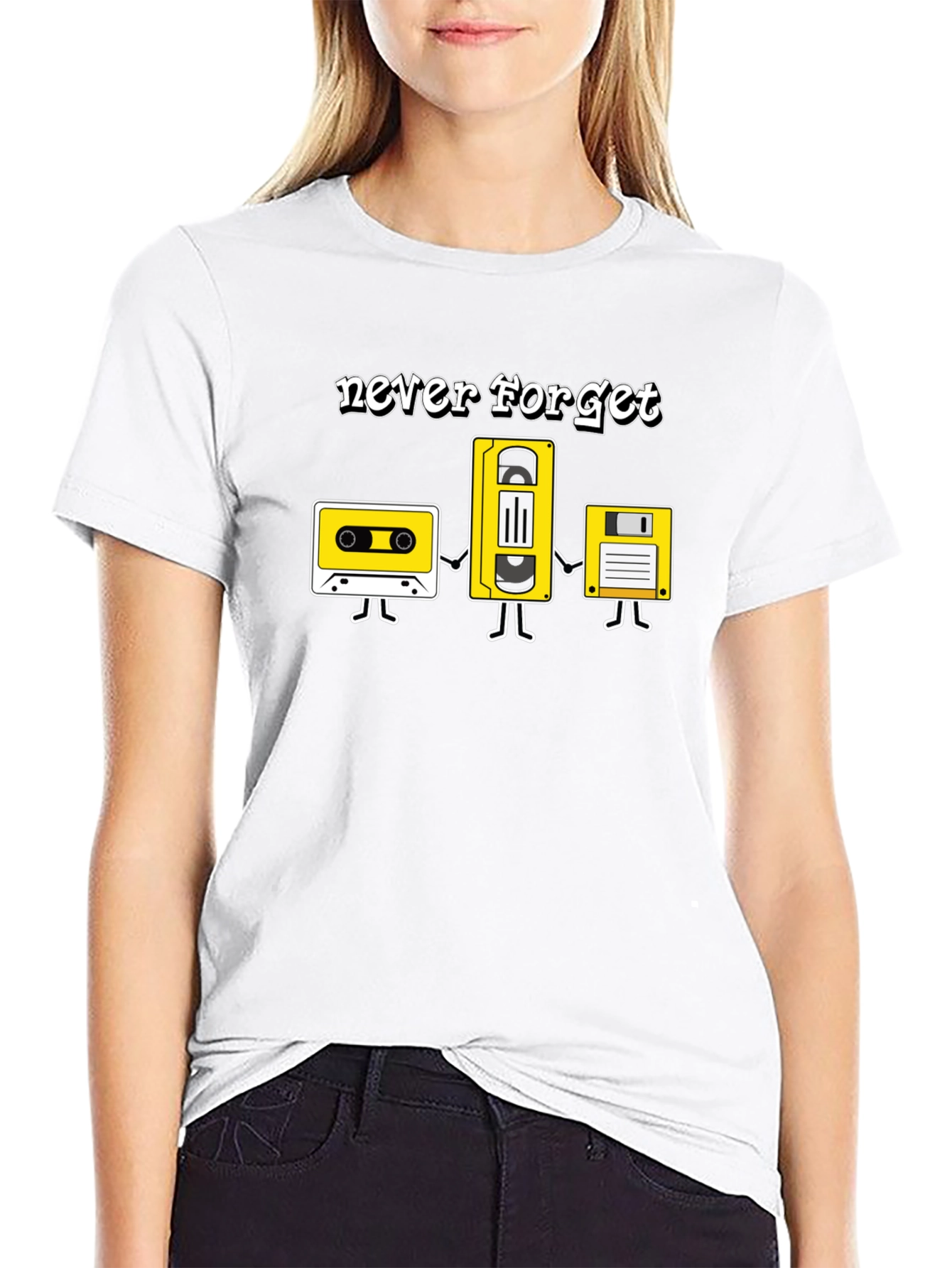 Retro Media Never Forget Graphic T-Shirt