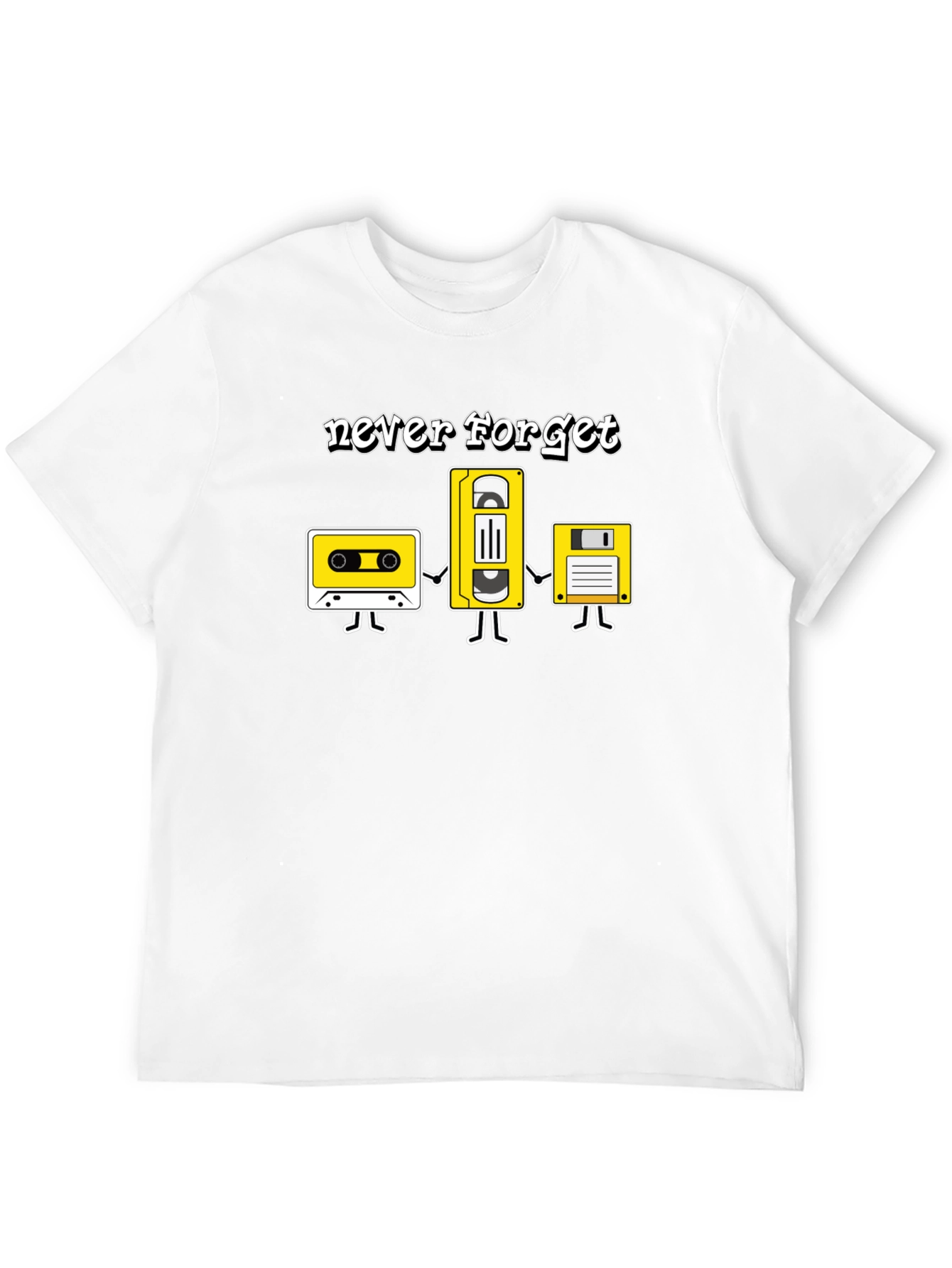 Retro Media Never Forget Graphic T-Shirt