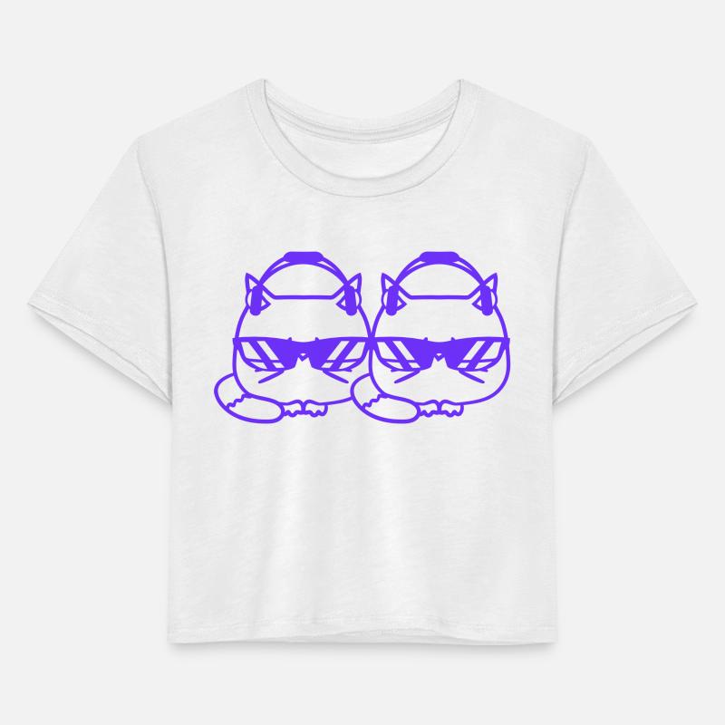 2 Cute Cool DJ Cats Pet Kitten Team Party Animals