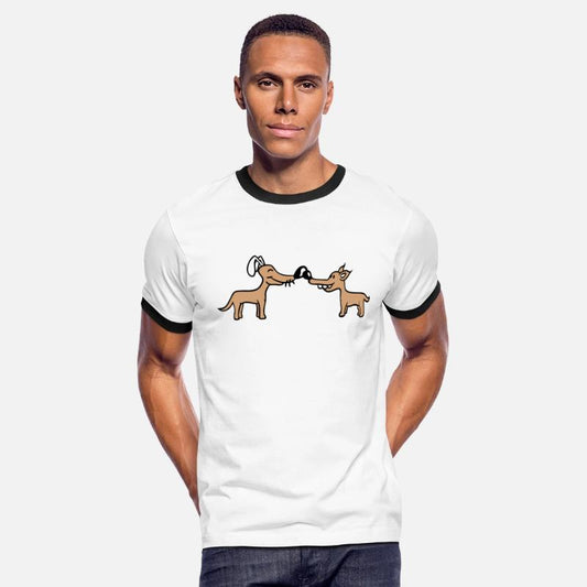 2 Dogs Big Nose Greet Team Two Friends Crew Funny