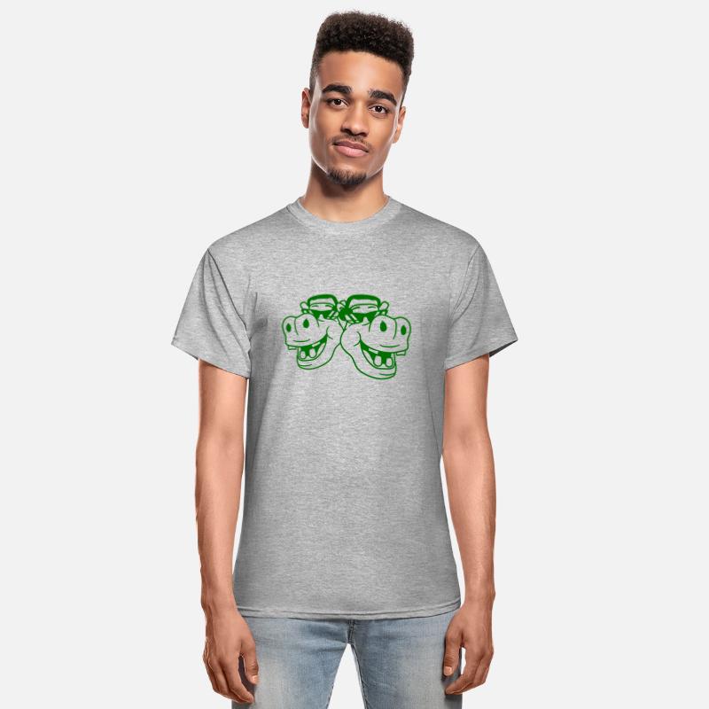 2 Green DJ Laughing Hippo Sunglasses Music Faces