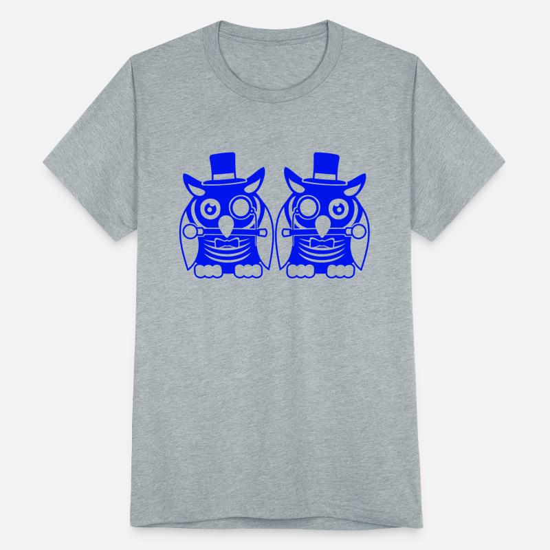 2 owls top hat monocle glasses rich two men team