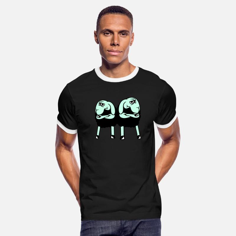2 Sheep Crossed Arms Offended Friends Team Crew