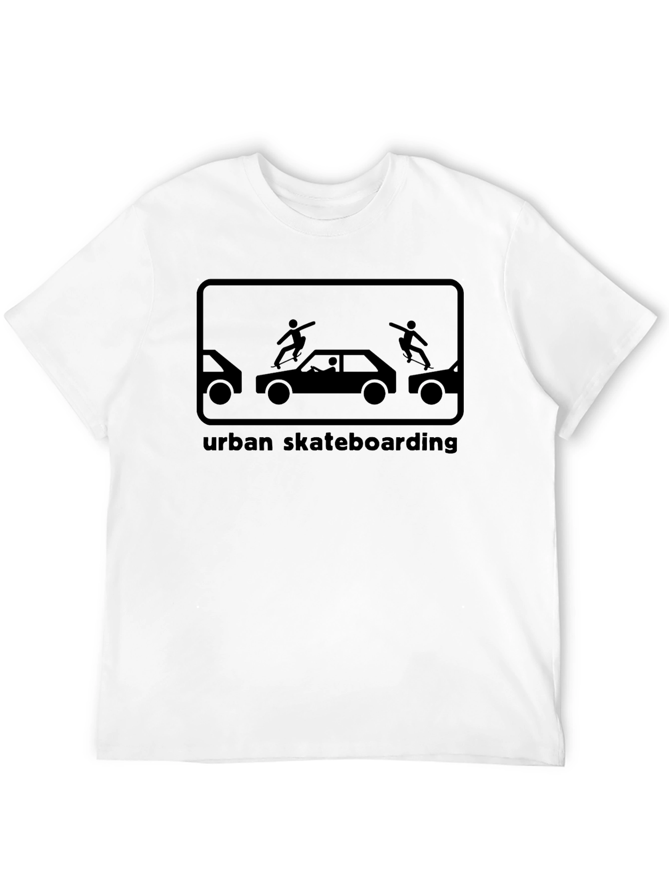 Urban Skateboarding T-Shirt - Black Graphic Tee