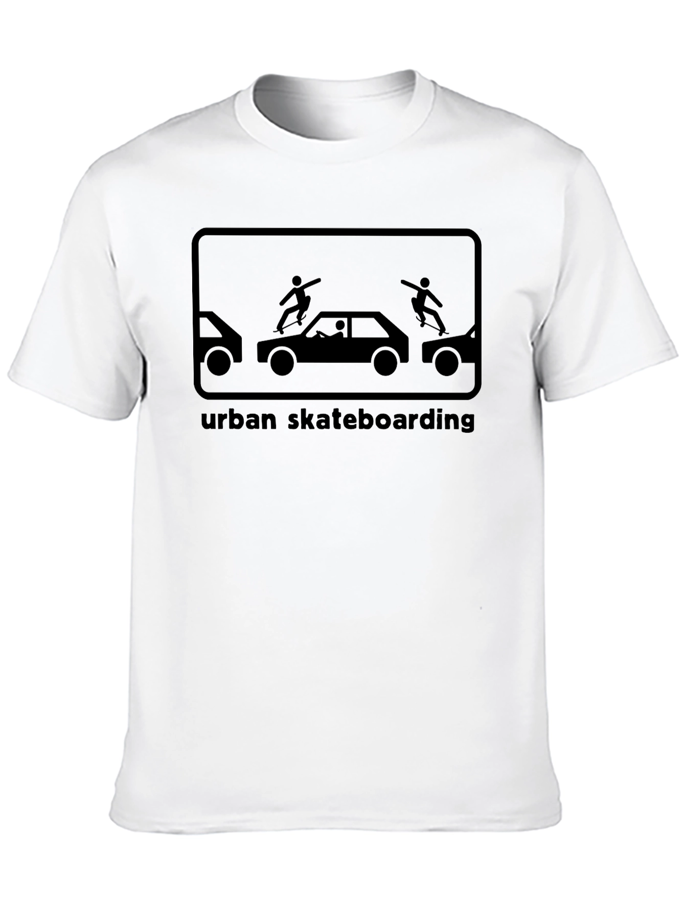 Urban Skateboarding T-Shirt - Black Graphic Tee
