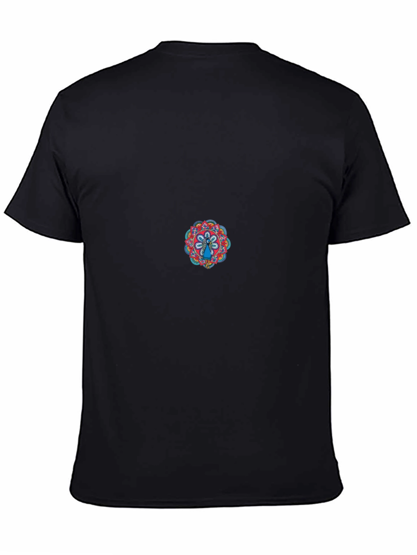Black Tee with Mandala Graphic