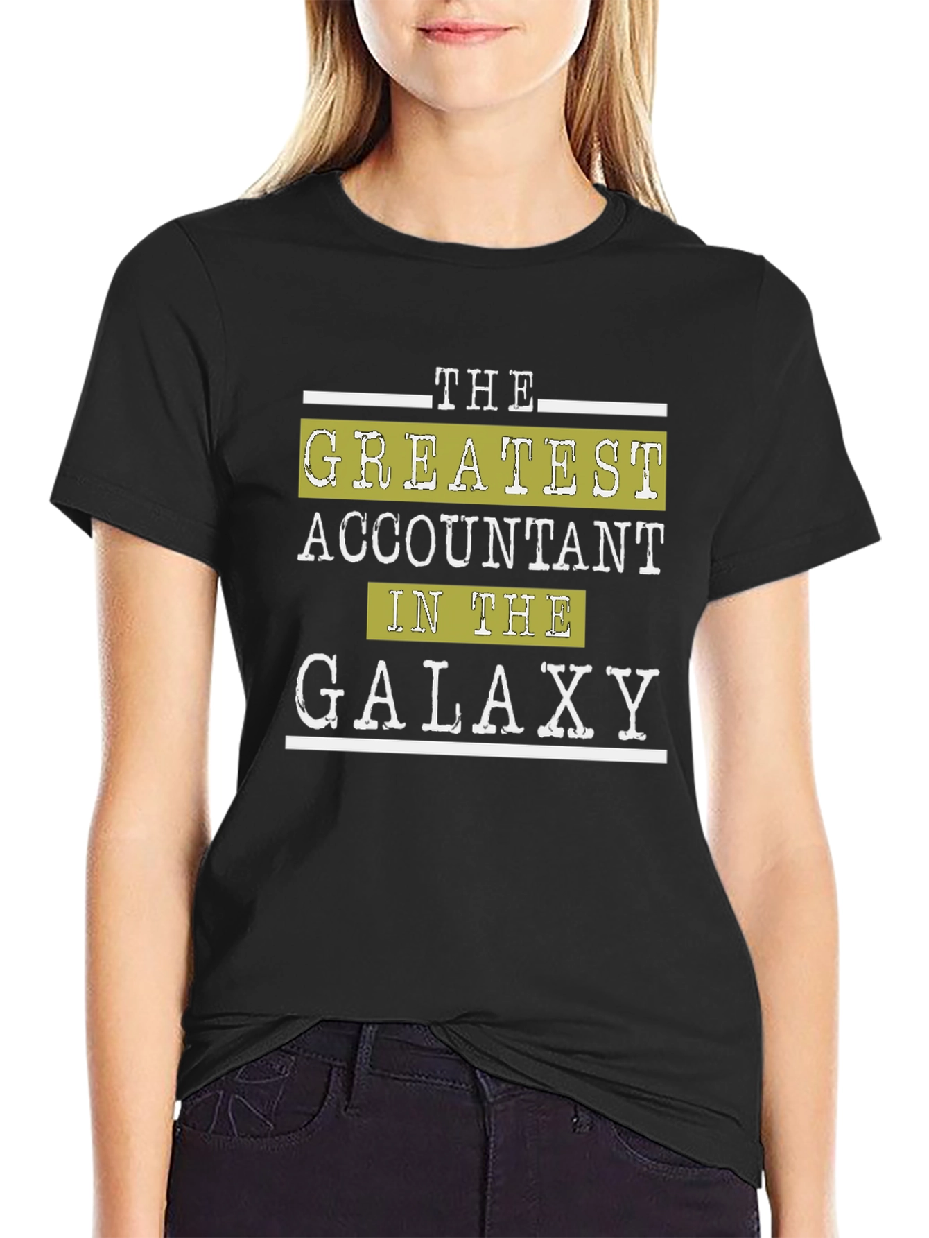 Accountant in the Galaxy Black Graphic T-Shirt