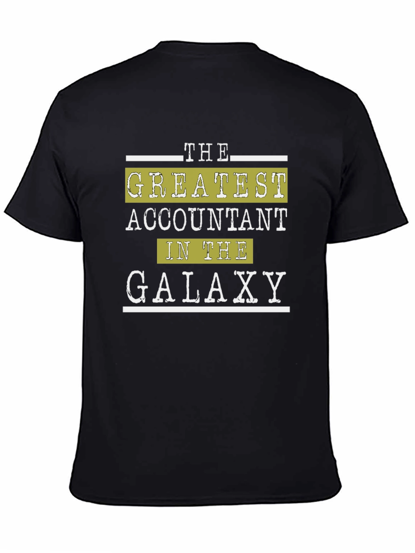Accountant in the Galaxy Black Graphic T-Shirt