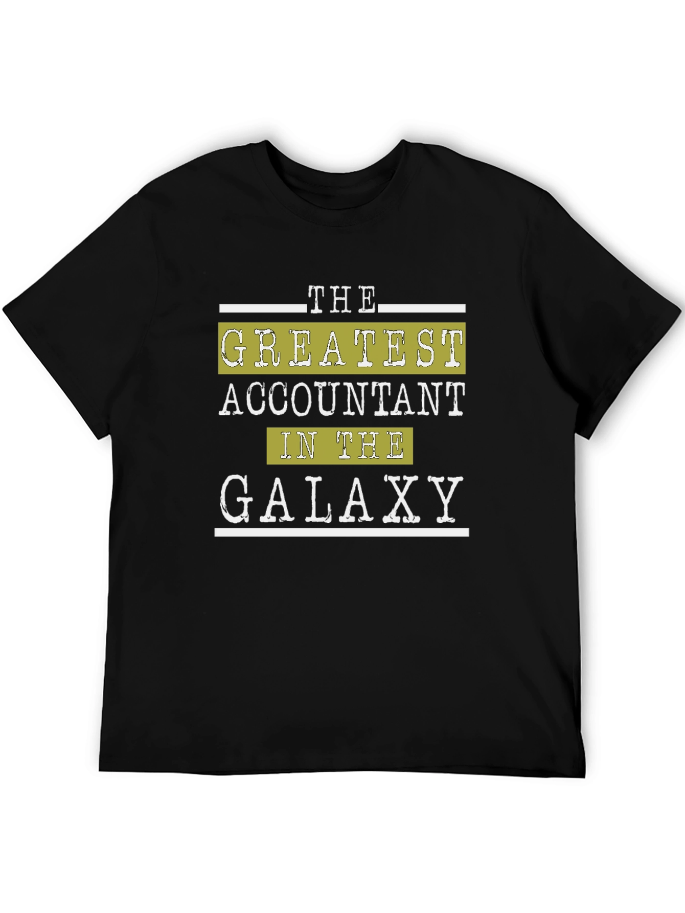 Accountant in the Galaxy Black Graphic T-Shirt