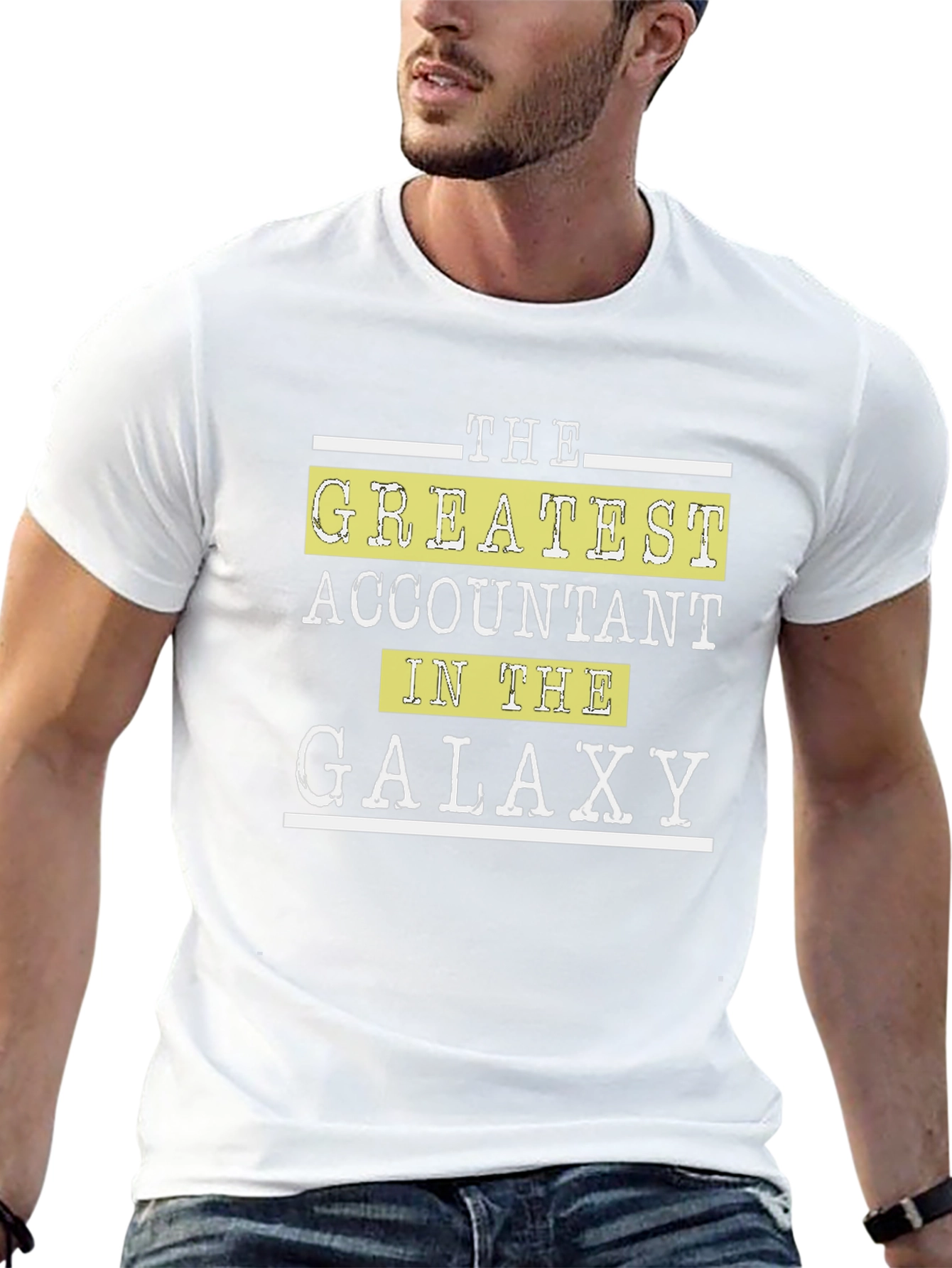 Accountant in the Galaxy Black Graphic T-Shirt