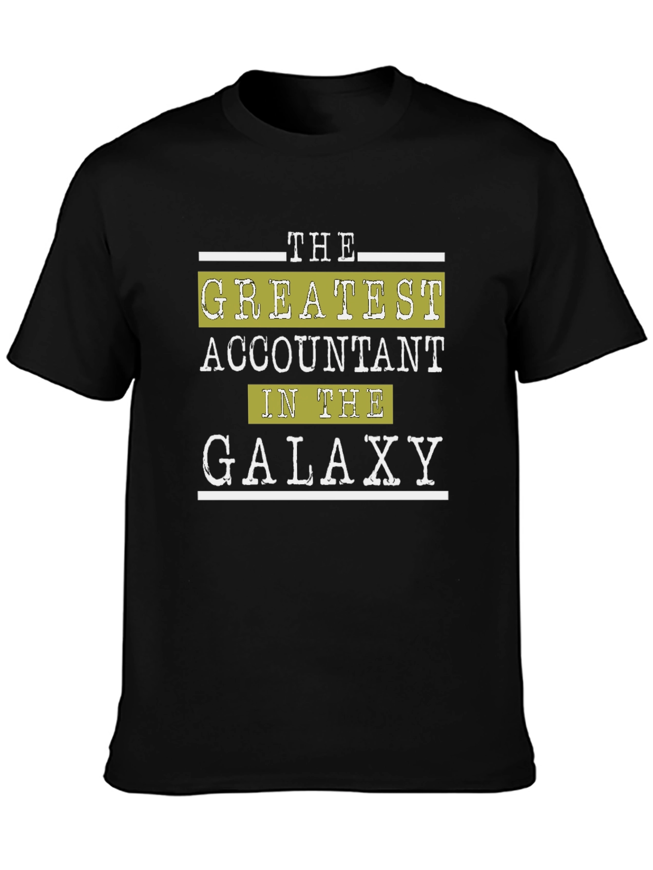 Accountant in the Galaxy Black Graphic T-Shirt