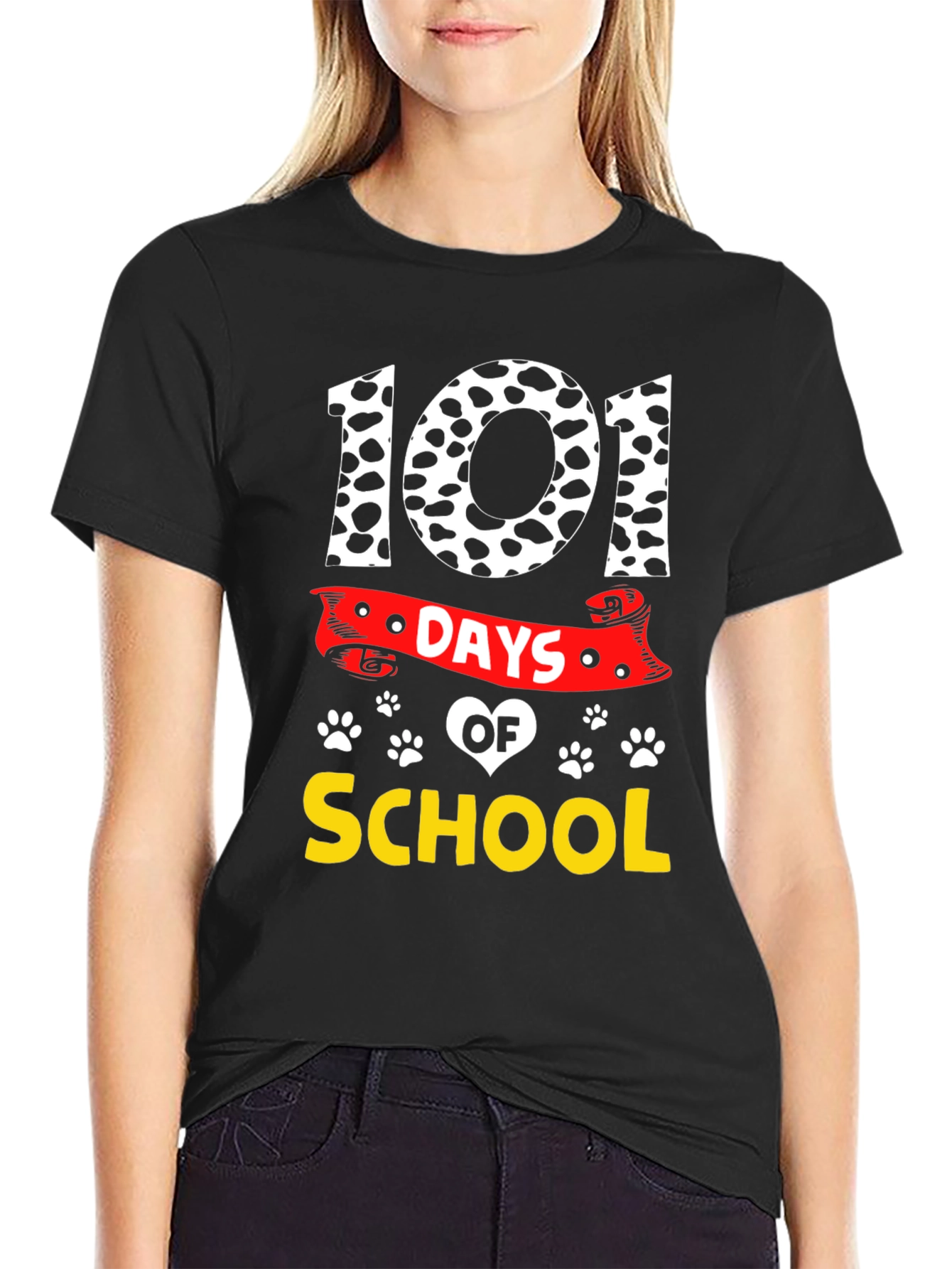 101 Days of School Dalmatian Print T-Shirt