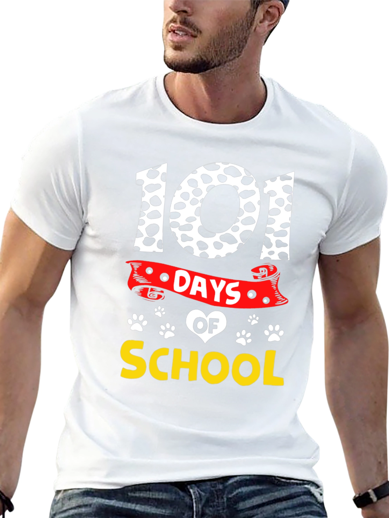 101 Days of School Dalmatian Print T-Shirt