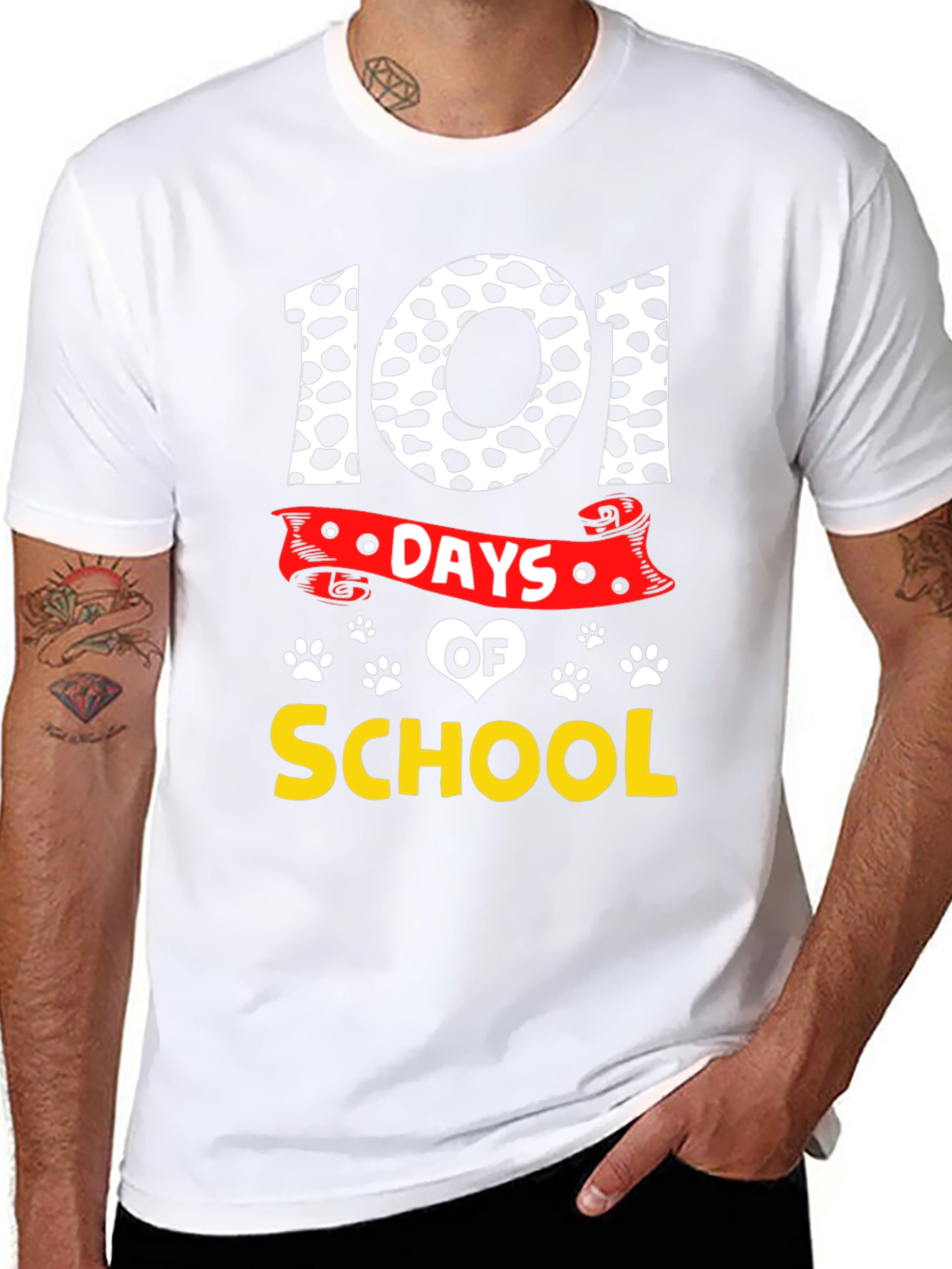 101 Days of School Dalmatian Print T-Shirt