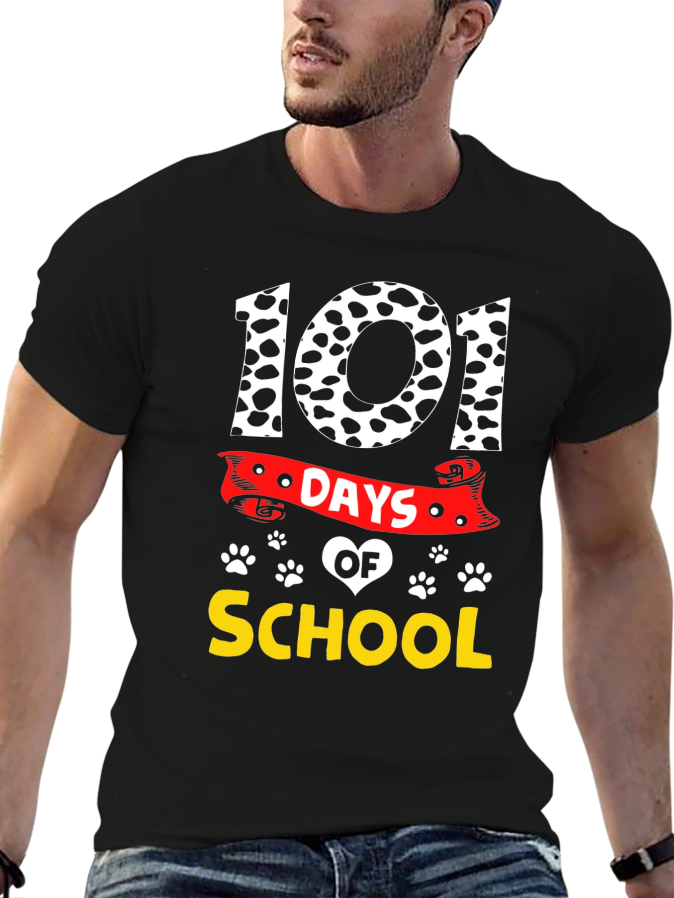 101 Days of School Dalmatian Print T-Shirt