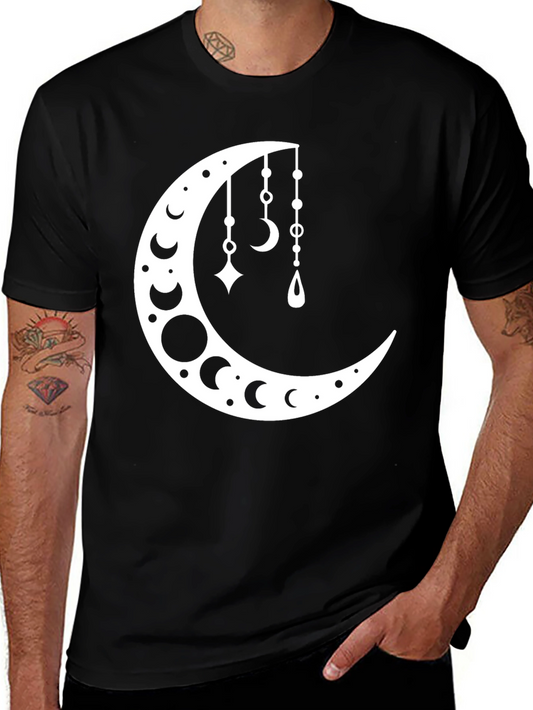 Celestial Crescent Moon Graphic Tee