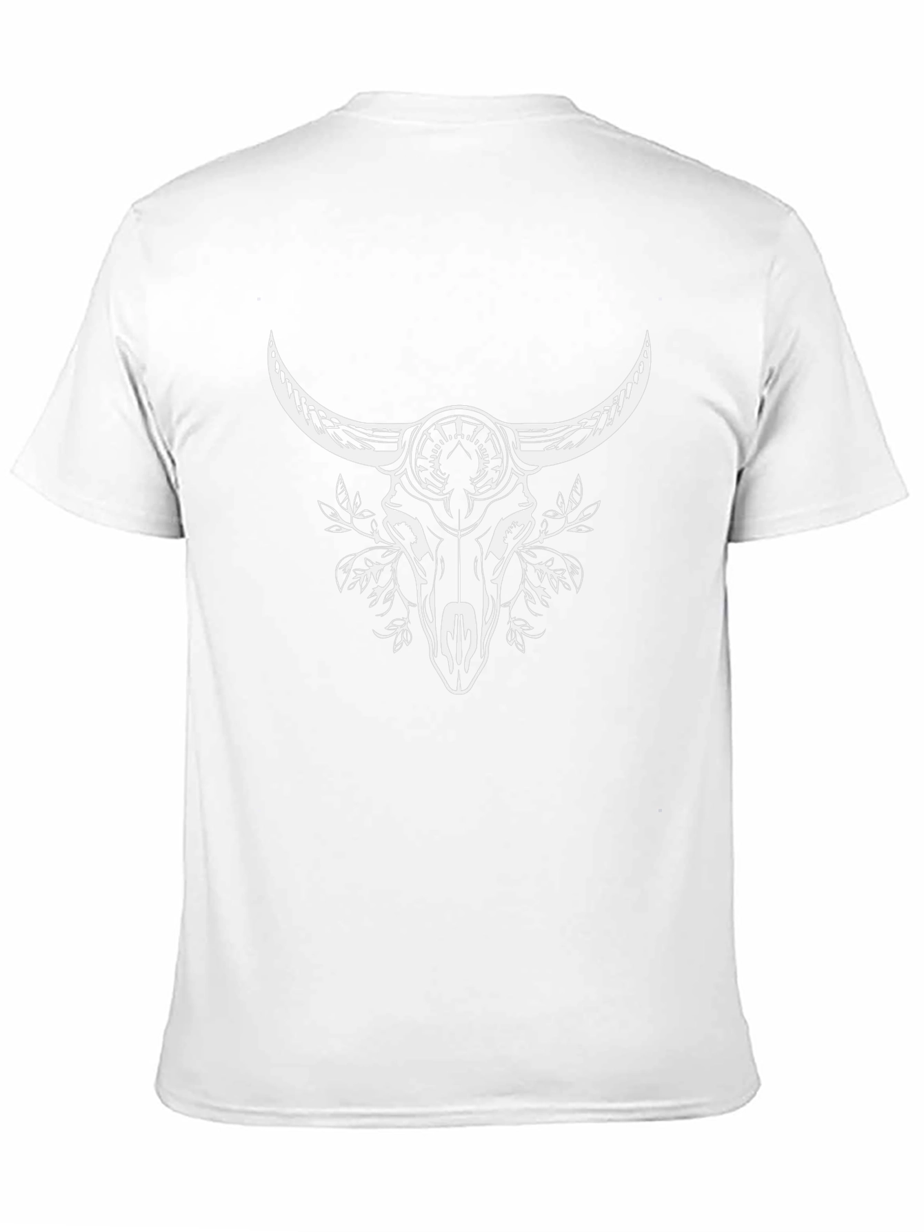Bull Skull Graphic Tee - Stylish Mens Black T-Shirt