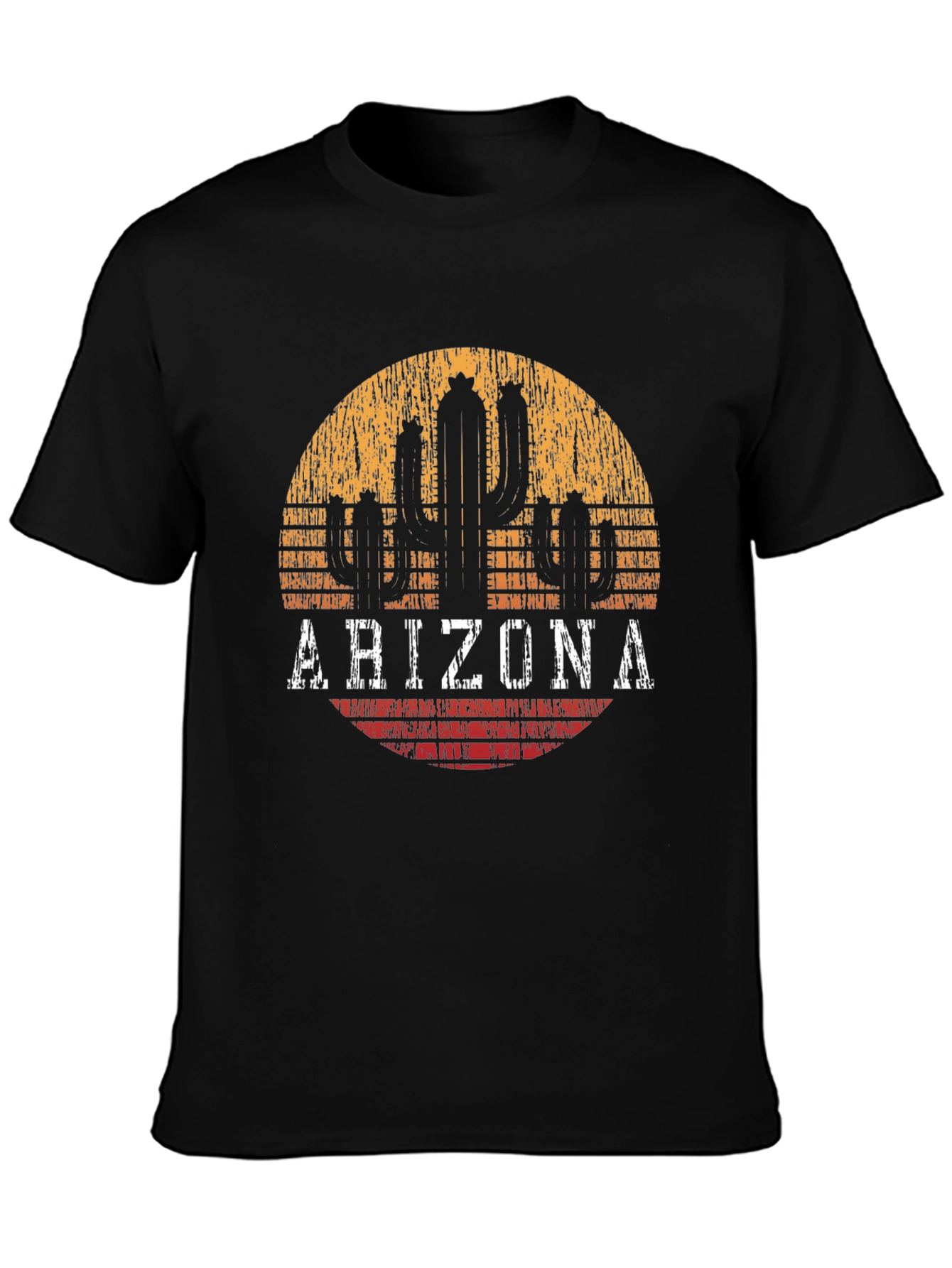 Arizona Cactus Graphic Tee - Distressed Desert Style T-Shirt