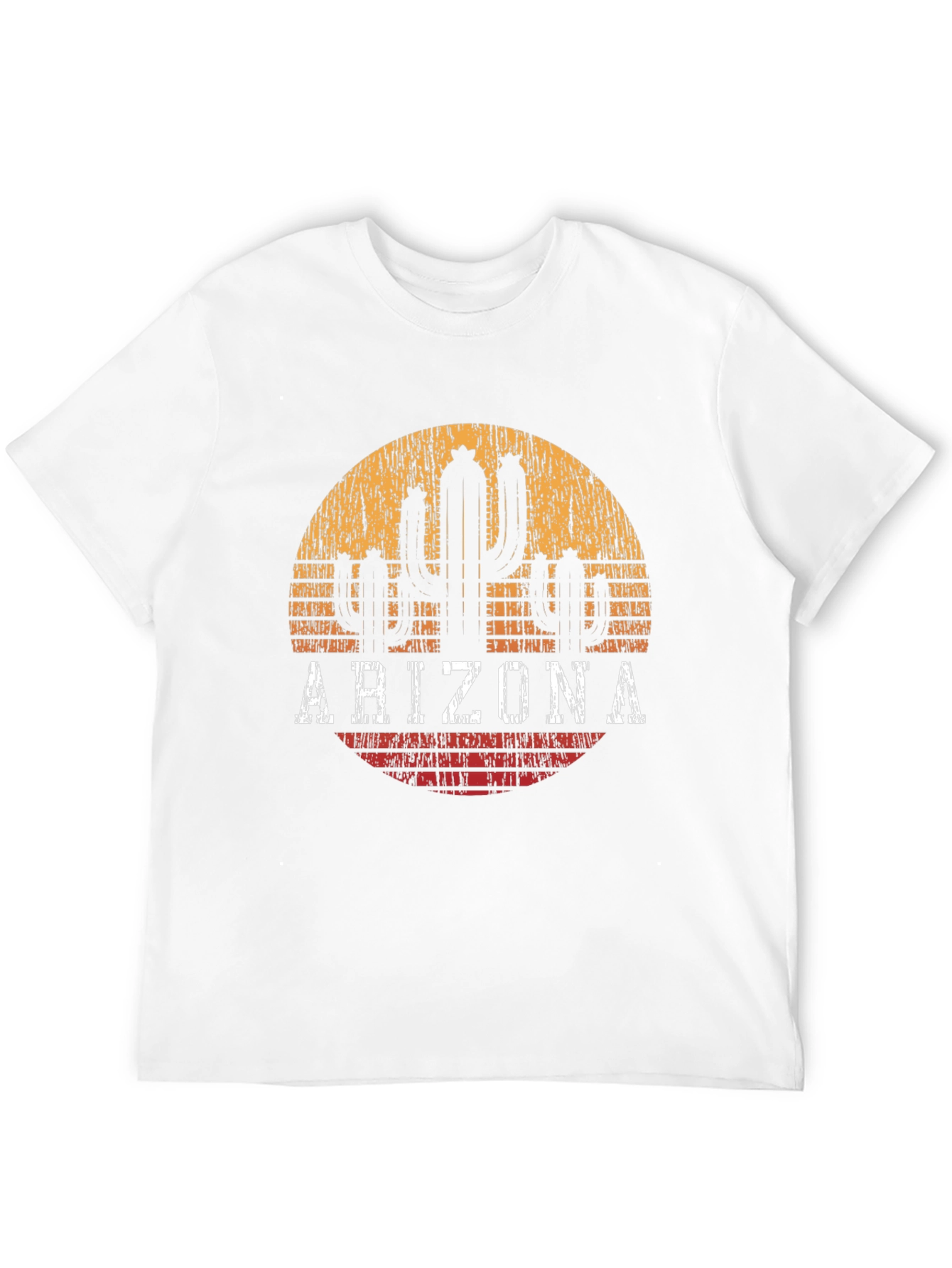 Arizona Cactus Graphic Tee - Distressed Desert Style T-Shirt