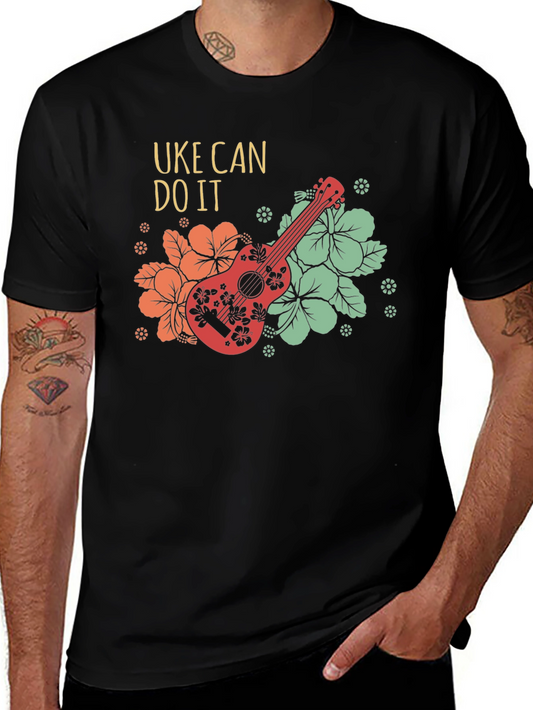 Uke Can Do It T-Shirt - Hawaiian Ukulele Graphic Tee