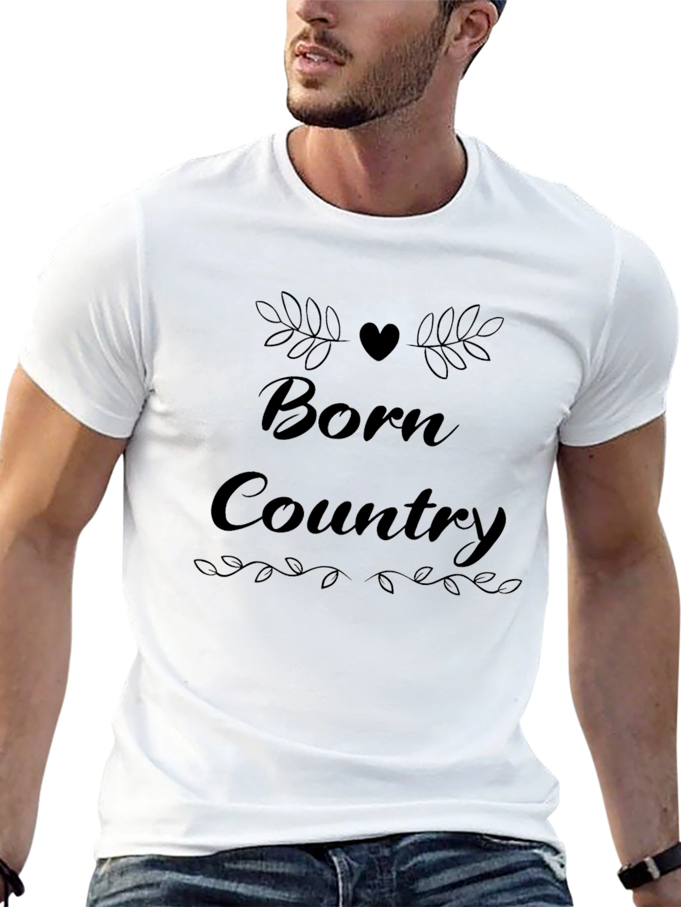 Born Country Graphic Tee - Stylish Black T-Shirt