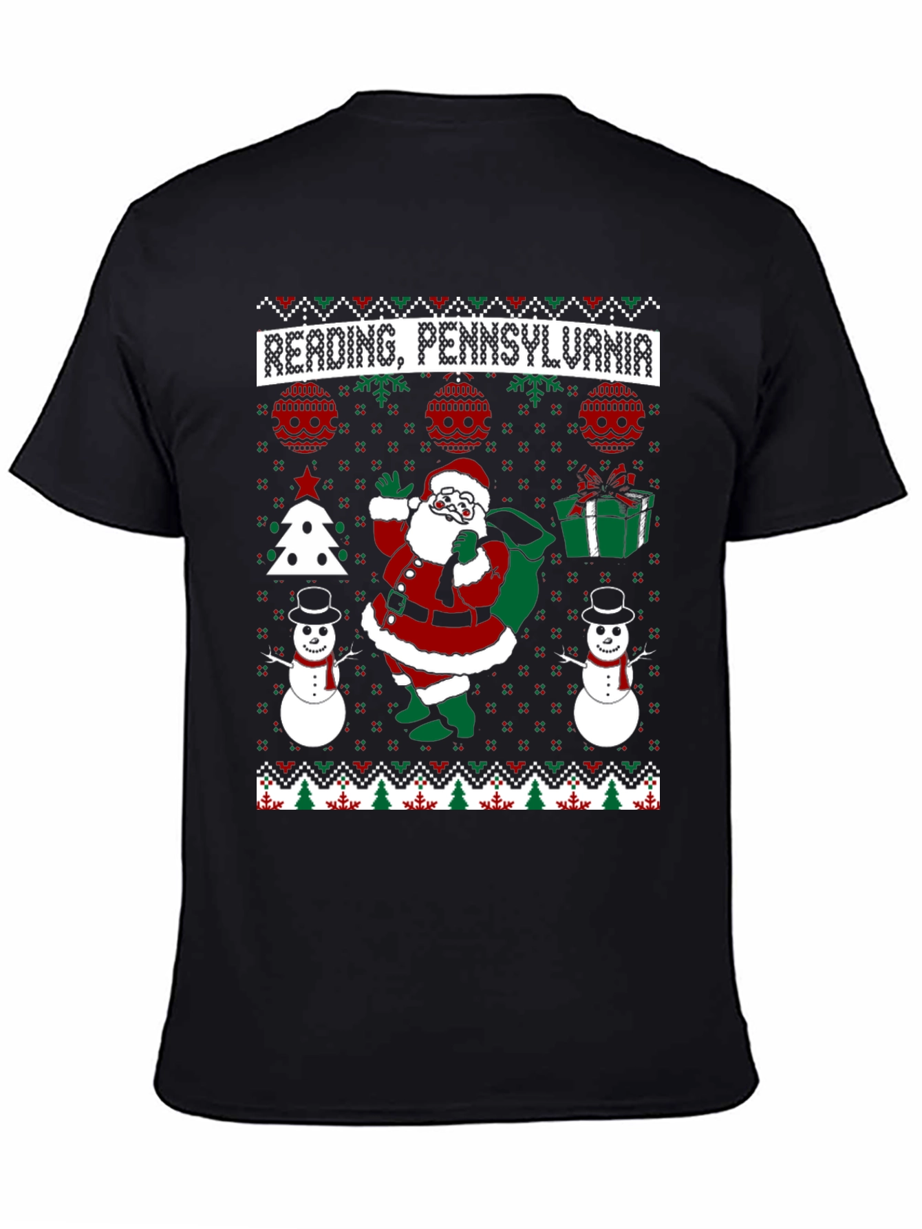 Reading Pennsylvania Ugly Christmas T-Shirt