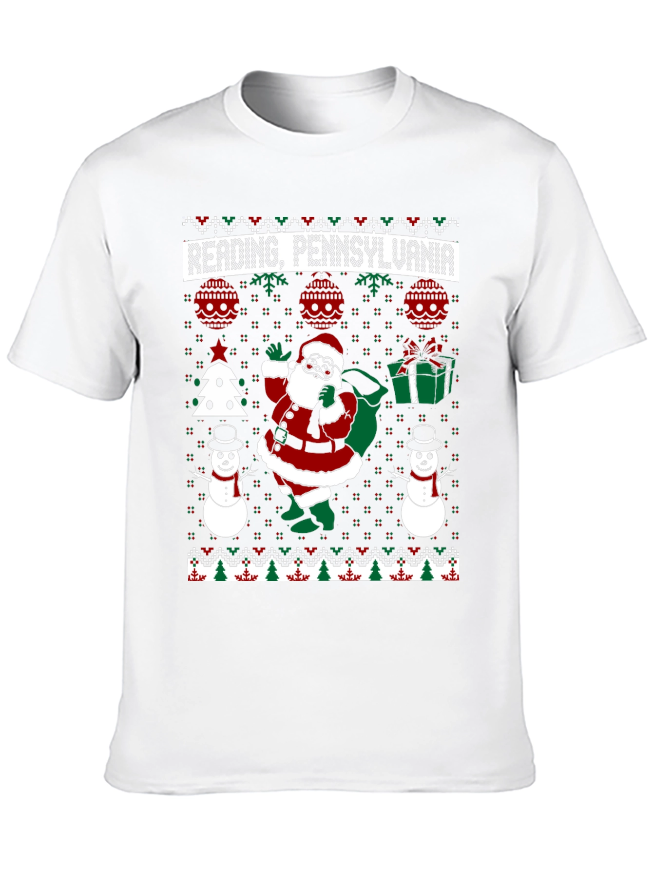 Reading Pennsylvania Ugly Christmas T-Shirt