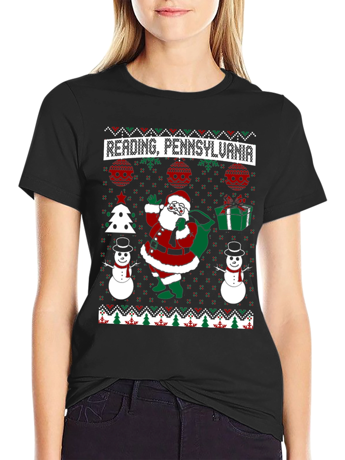 Reading Pennsylvania Ugly Christmas T-Shirt