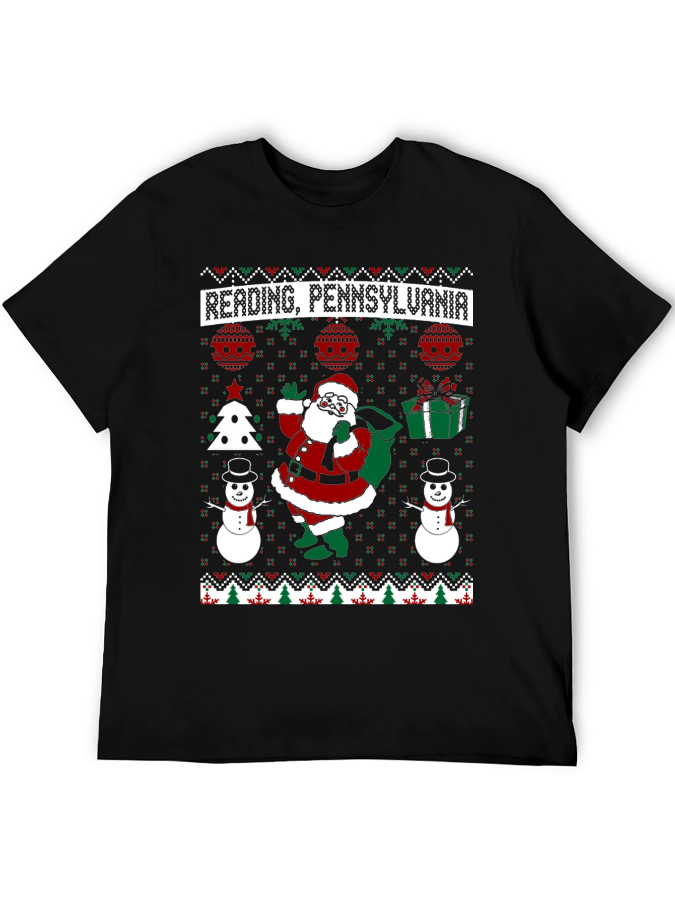 Reading Pennsylvania Ugly Christmas T-Shirt