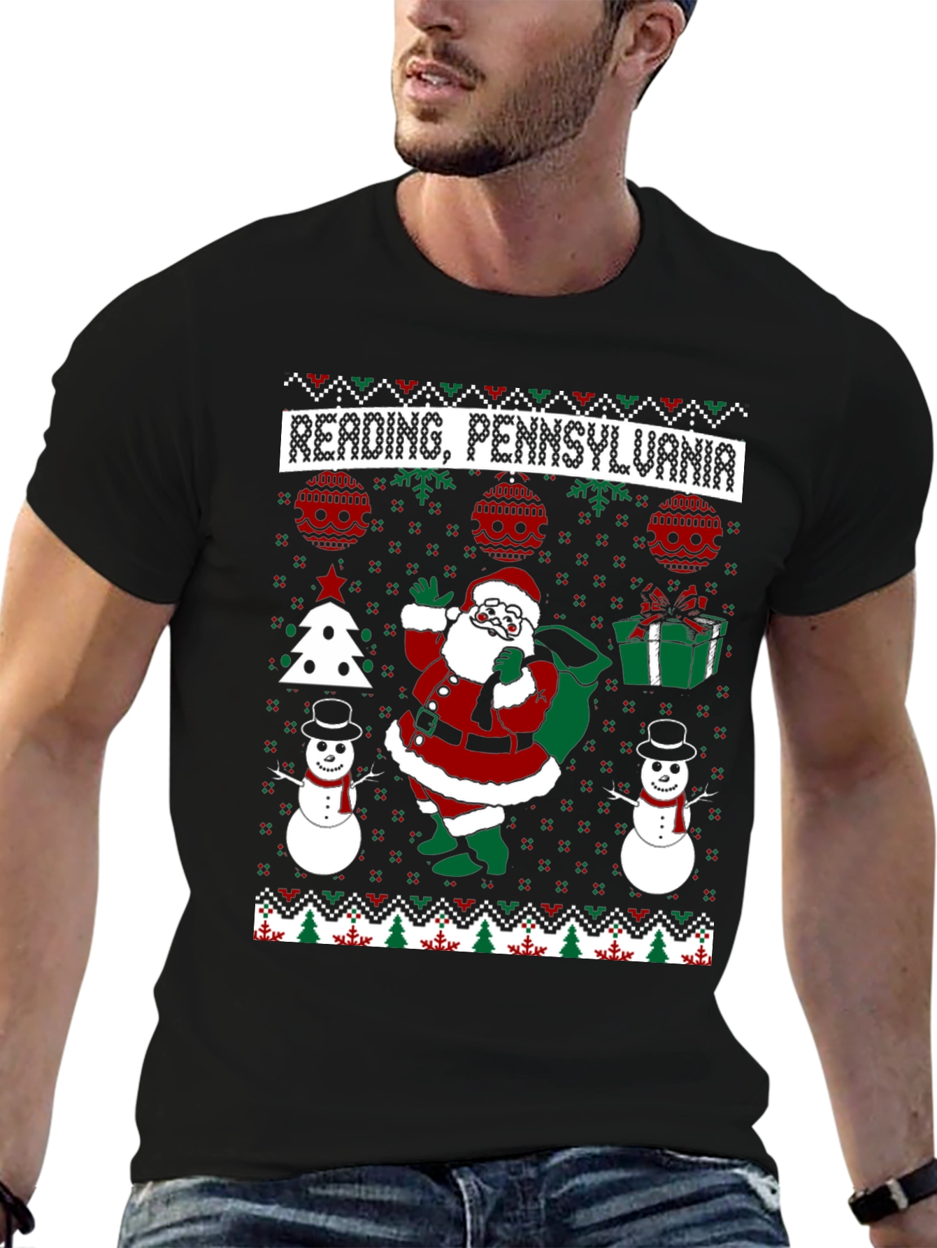 Reading Pennsylvania Ugly Christmas T-Shirt