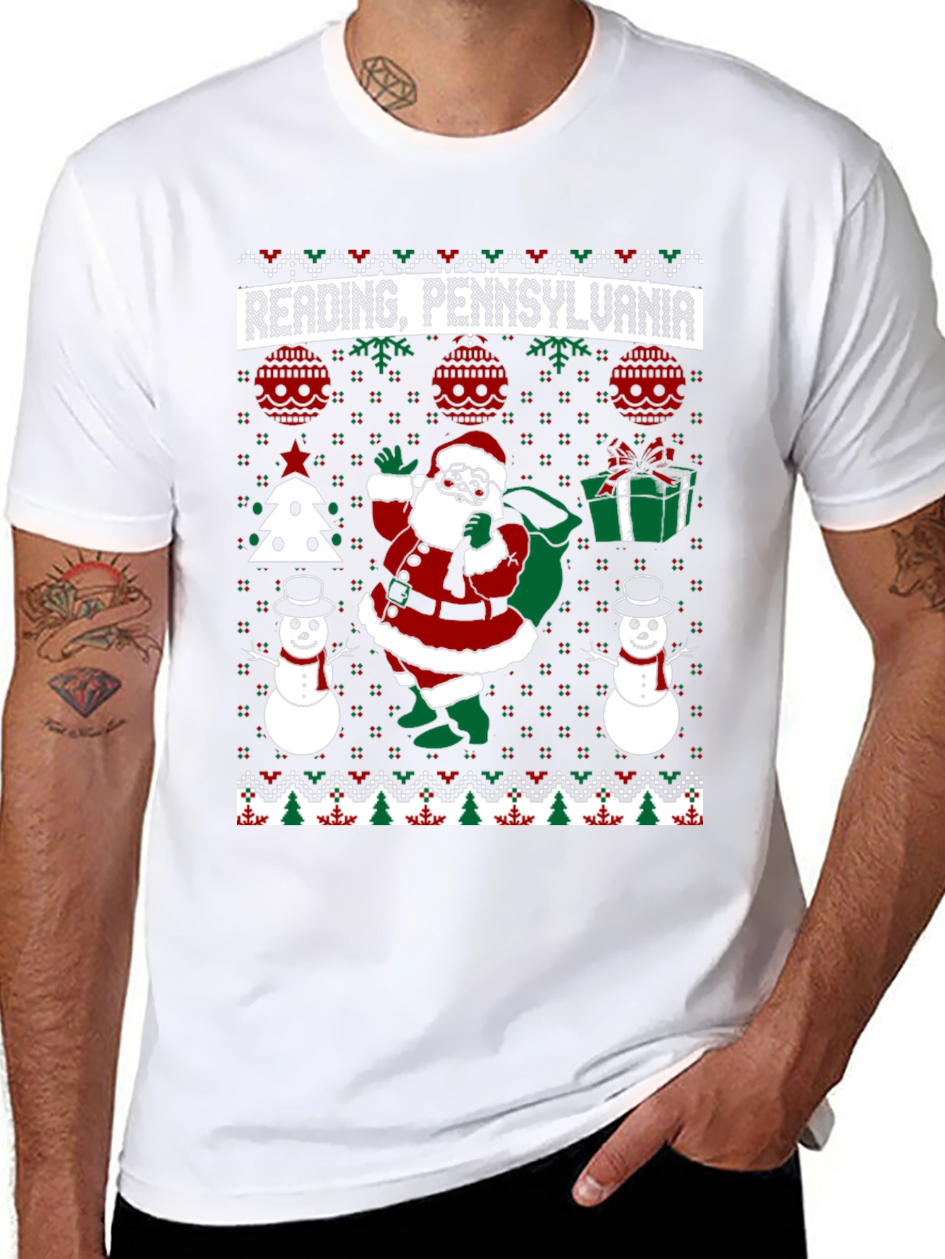 Reading Pennsylvania Ugly Christmas T-Shirt