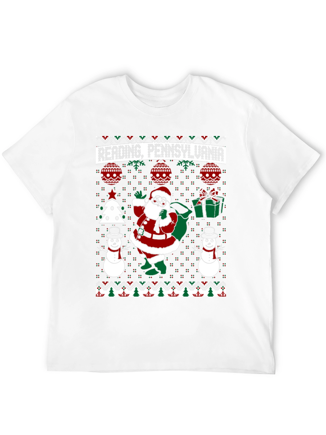 Reading Pennsylvania Ugly Christmas T-Shirt