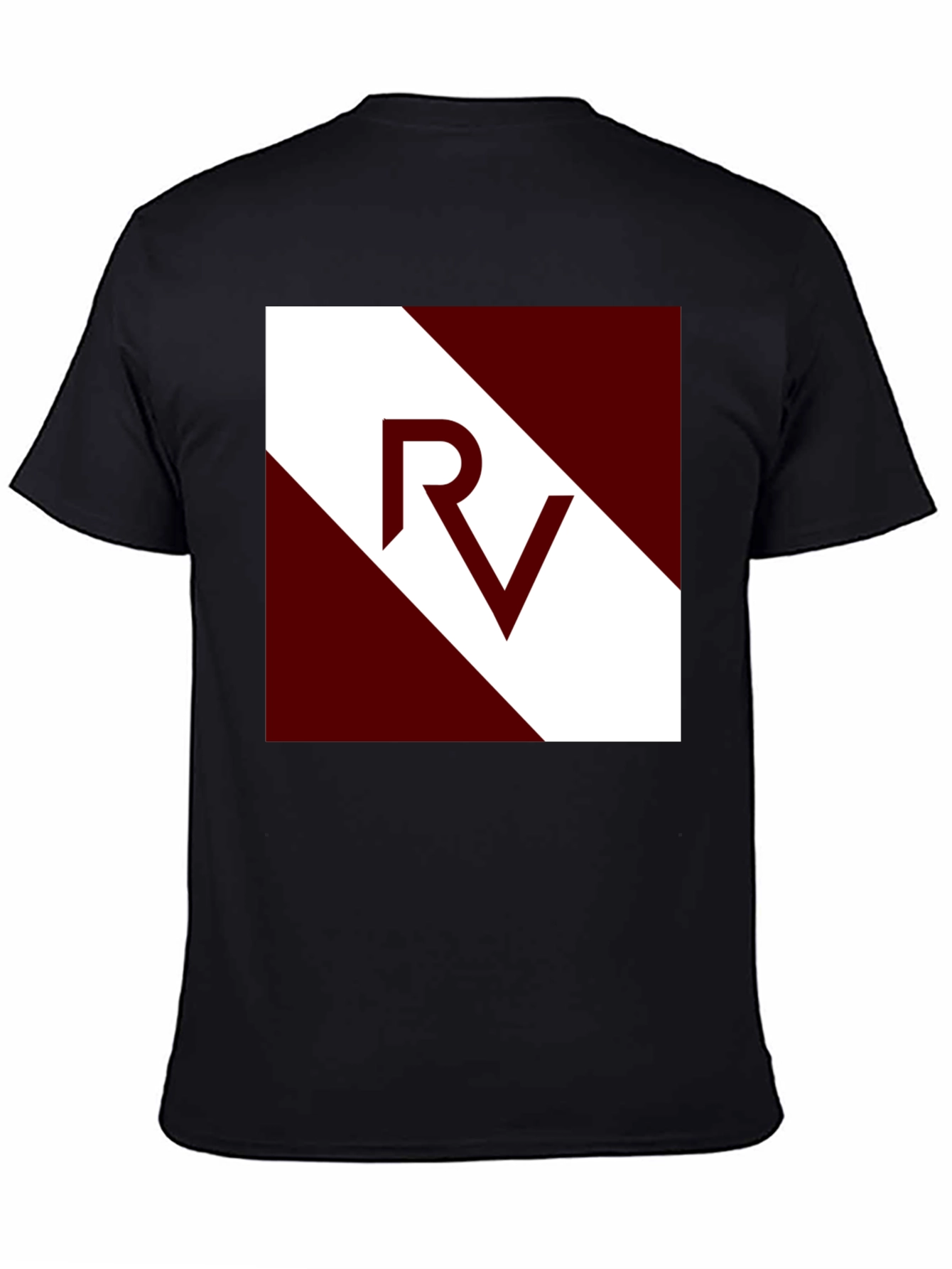 Stylish Mens Black Graphic Tee - RV Design